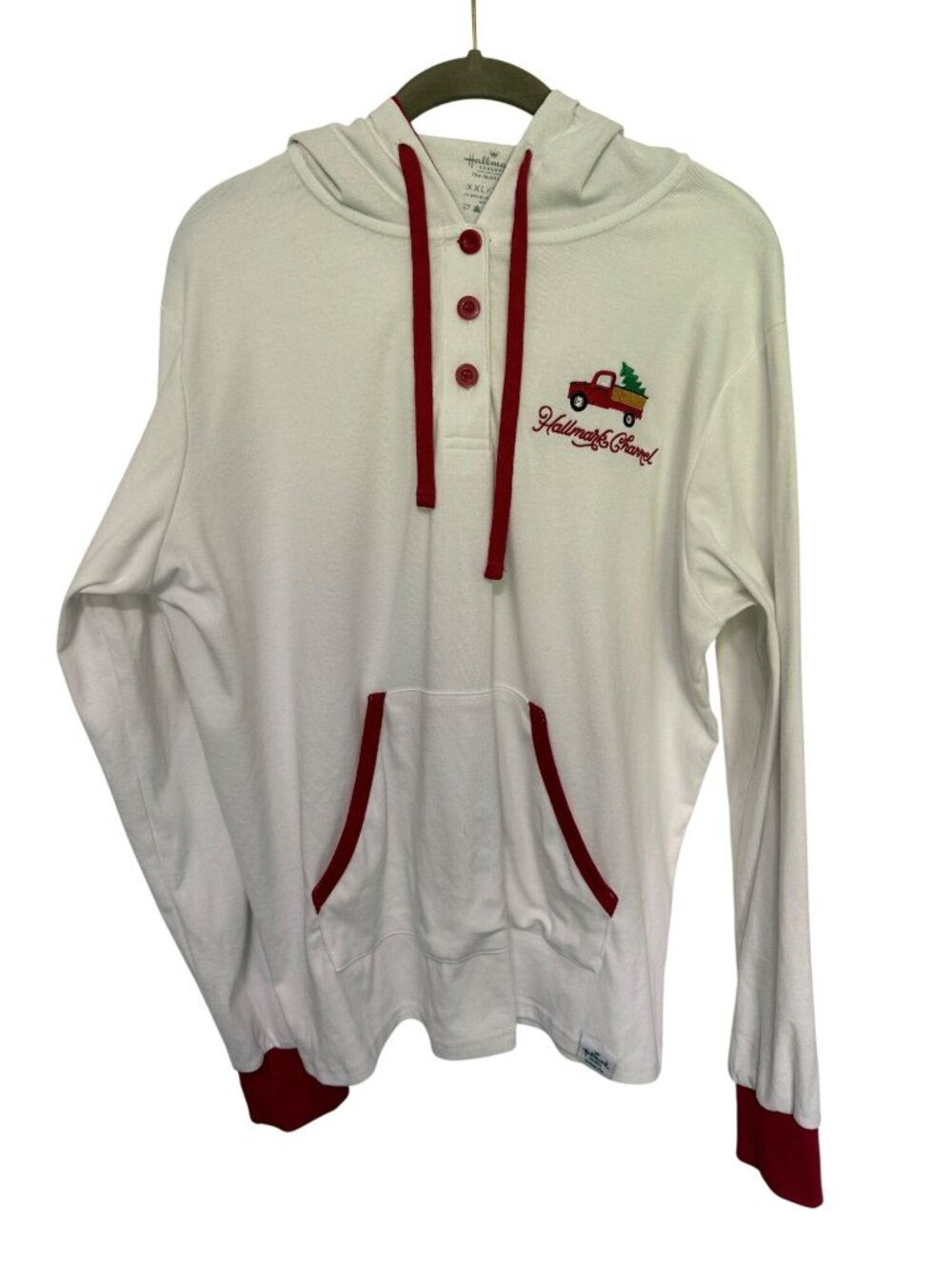 Hallmark Channel Movie Watching Hoodie Red Truck Women's Sweatshirt  2X